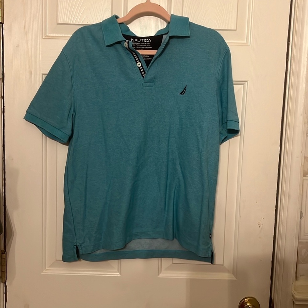 Nautica men’s medium teal polo shirt